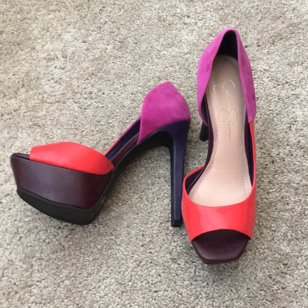 Jessica Simpson Peep-Toe Platform Pumps